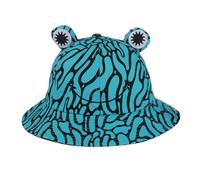 Poison Dart Frog Colourful Women's Bucket Hat - Vibrant Amphibian-Inspired Design - Breathable, Unisex Design Bucket Hat for Outdoor Adventures, Festivals & Everyday Wear (UK, Alpha, One Size, Blue)