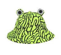 Poison Dart Frog Colourful Women's Bucket Hat - Vibrant Amphibian-Inspired Design - Breathable, Unisex Design Bucket Hat for Outdoor Adventures, Festivals & Everyday Wear (UK, Alpha, One Size, YELLOW)