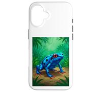 Poison Dart Frog deadly toxin tropical rainforest blue comic Case for iPhone 16