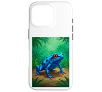 Poison Dart Frog deadly toxin tropical rainforest blue comic Case for iPhone 16 Pro