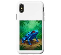 Poison Dart Frog deadly toxin tropical rainforest blue comic Case for iPhone X/XS