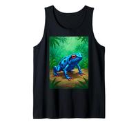 Poison Dart Frog Deadly Toxin Tropical Rainforest Blue Comic Tank Top