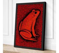 Poison Dart Frog Graphic Canvas Wall Art Print 30x20 Inch | Ready to Hang, Gallery Wrapped, Fade-Resistant Inks, Securely Packaged, UK Made
