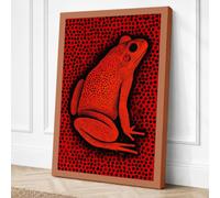 Poison Dart Frog Graphic Canvas Wall Art Print 30x20 Inch | Ready to Hang, Gallery Wrapped, Fade-Resistant Inks, Securely Packaged, UK Made