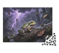 Poison Dart Frog Jigsaw 1000 Piece Challenge Toys for Adults Jungle Animals Impossible Jigsaw Puzzles Educational Game Home Decoration 1000pcs (75x50cm)