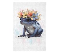 Poison Dart Frog Painting Detailed Jigsaw Puzzle for Adults, 1000 PCS