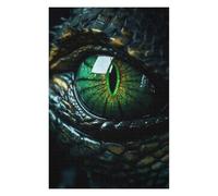 Poison Dragons Green Eye Colourful Jigsaw Puzzle for Adults, 1000 PCS