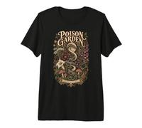 Poison Garden Botanical Illustration Dark Floral Snake Art Premium T-Shirt