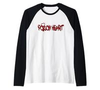 Poison Heart Graffiti Red Love Urban Art Design Raglan Baseball Tee