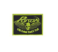 Poison Old School Rockn Roll Glam Metal Ban Patch Badge Embroidered Iron on Applique Souvenir Accessory