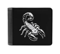 Poison Scorpion Men's Bifold Wallet Slim Cash Card Holder Leather Purse
