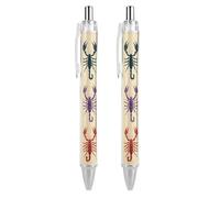Poison Scorpion Retractable Ballpoint Pen Black Ink Ball Point Pen Work Pens 2 PCS
