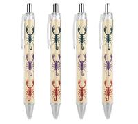 Poison Scorpion Retractable Ballpoint Pen Black Ink Ball Point Pen Work Pens 4 PCS