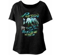 Poison Tour 1988 Nothin But A Good Time Talk Dirty Rock Dolman O-Neck 100% Cotton Short Sleeve Unisex T-Shirt XXXL Black