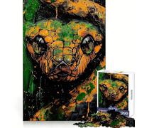 Poison Toxic Snake 1000 Piece Jigsaw Puzzles for Adults Jigsaw Memory Gain Stress Release Design Assembly Xmas Gift (38x26cm)