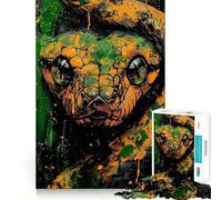 Poison Toxic Snake Jigsaw Puzzles 1000 Pieces for Adults Brain Skill Stress Release Exact Edge Wall Art Decor (38x52cm)