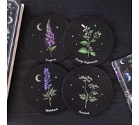 Poisonous Plants Coaster Set - Unique Nature-Inspired Drink Protectors