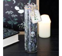 Poisonous Plants Deadly Nightshade Tube Candle - Gothic Glass Candle - 70-Hour Burn Time - Mysterious Design for Atmospheric Home Décor