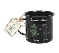 Poisonous Plants Enamel Mug - Gothic Nature-Inspired Design with Hemlock, Foxglove & Nightshade - 500ml Capacity, Durable & Stylish - Perfect for Gothic & Nature Lovers