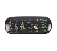 Poisonous Plants Glasses Case - Gothic Skull & Botanical Print - Durable PU Leather - Eyewear Protection - Compact & Stylish - Perfect for Gothic & Alternative Style Lovers
