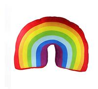 Poitemsis 13.7" Rainbow Pillow For Girls Kids Bed Decoration Cushion Arch Shaped Stuffed Plush Sofa Chairs Throw Pillows