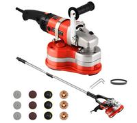 PoiToe 3000w Multi-functional Three-Head Concrete Grinding and Polishing Machine with Adjustable Telescopic Rod and Multiple Grinding Discs; Universal for Cement, Marble, And Epoxy Resin B