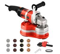 PoiToe Multi-functional Three-Head Concrete Grinding and Polishing Machine with 3000w Powerful Motor, Auxiliary Handle and Safety Lock, Providing a Four-in-One Floor Renovation Solution C