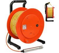 PoiToe Well Water Depth Gauge, 9.8mm Tape with Compact Reel Assembly 200m