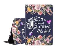 POIUYTREW Case for Samsung Galaxy Tab A11 Plus 2025 / A9 Plus 2023 11 Inch, She Believed She Could So She Did Inspirational Quote PU Leather Folio Case Smart Cover with Stand & Auto Wake/Sleep