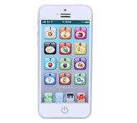 Poiy Children's toy phone, eonal learning toy phone USB rechargeable cell phone toy for children kids boys and girls bored for travel release(WHITE)