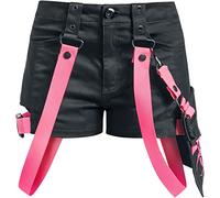 Poizen Industries Danger Zone Shorts Women Shorts Black/Pink, Black-Pink, XL