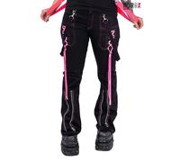 Poizen Industries Fuse Trousers Gothic Cyber Rave Strappy Pants Punk Nu Goth Alt