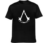 Pojddyy Assassins Creed Graphic Men's Short Sleeve T-Shirt Black
