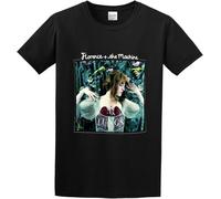 Pojddyy Florence and The Machine Lungs Mens Round Neck Cotton T Shirts Black