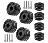 Pojedehy 8pcs Aluminum Turntable Speaker Isolation Feet 40mm×20mm Amplifier Speaker Feet Pads With Screws For SHiFi Solid Turntable Player, Peakers, Subwoofers, Home Theater,