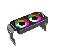 Pojedehy Computer RAM Memory Module Cooler PC DDR4 DDR5 Overlock Dual ARGB Sync PWM Fans Aluminium RGB Cooling Radiator(A) Easy Install