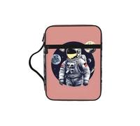 pojknbv Astronaut On The Moon 1 Print Bible Storage Bag Scripture Holder Religious Church Accessory Travel Devotional