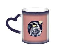 pojknbv Astronaut On The Moon 1 Print Starry Sky Color Changing Mug Heat Sensitive Ceramic Coffee Tea Home Office Mugs