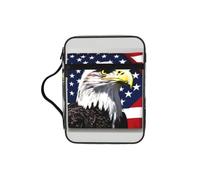 pojknbv Bald Eagle Flag Print Bible Storage Bag Scripture Holder Religious Church Accessory Travel Devotional