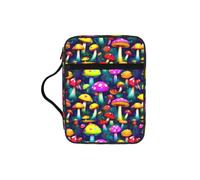 pojknbv Bright Mushrooms Art Print Bible Storage Bag Scripture Holder Religious Church Accessory Travel Devotional