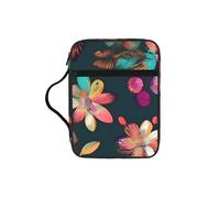 pojknbv Colorful Boho Floral Print Bible Storage Bag Scripture Holder Religious Church Accessory Travel Devotional