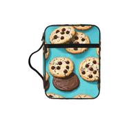 pojknbv Cookies Food Chocolate Chips Biscuits Print Bible Storage Bag Scripture Holder Religious Church Accessory Travel Devotional