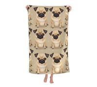 pojknbv Cute Chihuahua Pug Pattern Print Oversized Adult Beach Towel Quick-Dry Comfortable Lightweight Travel Pool Camping