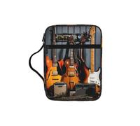 pojknbv Electric Guitar Print Bible Storage Bag Scripture Holder Religious Church Accessory Travel Devotional
