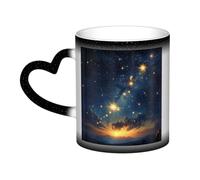 pojknbv Glow in The Dark Print Starry Sky Color Changing Mug Heat Sensitive Ceramic Coffee Tea Home Office Mugs