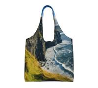 pojknbv Ireland Outdoors County Clare The Cliffs Print Extra-Large Canvas Tote Bag Reusable Daily Shopping Beach Travel Weekend Getaways