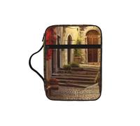 pojknbv Italian Old Street Print Bible Storage Bag Scripture Holder Religious Church Accessory Travel Devotional