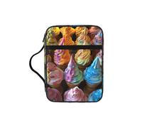 pojknbv Many Colored Ice Cream Print Bible Storage Bag Scripture Holder Religious Church Accessory Travel Devotional