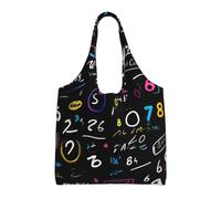 pojknbv Math Formula Print Extra-Large Canvas Tote Bag Reusable Daily Shopping Beach Travel Weekend Getaways