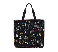 pojknbv Math Formula Print Extra Large Organizer Bag Lightweight Reusable Shoulder Tote Shopping Travel Beach
